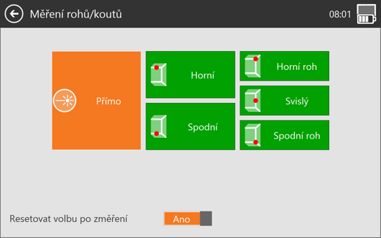 Přesné doměřování rohů a koutů aplikací X-PAD